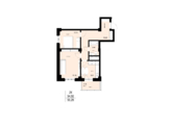 
  Продается 2-комн. квартира, 55.28 м², ЖК ЛЕТО, дом 2
. Фото 1.