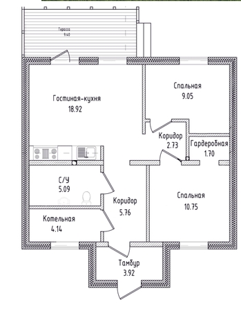 
   Продам дом, 62 м², Дрокино село

. Фото 10.