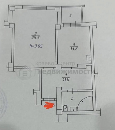 
  Продается 1-комн. квартира, 55.2 м², Партизана Железняка ул, д. 19а
. Фото 23.