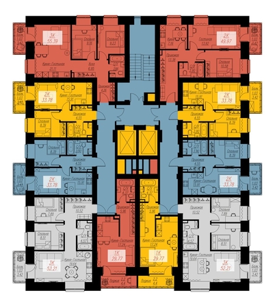 
  Продается 2-комн. квартира, 33.78 м², ЖК Биография, дом 2, корп 1
. Фото 5.