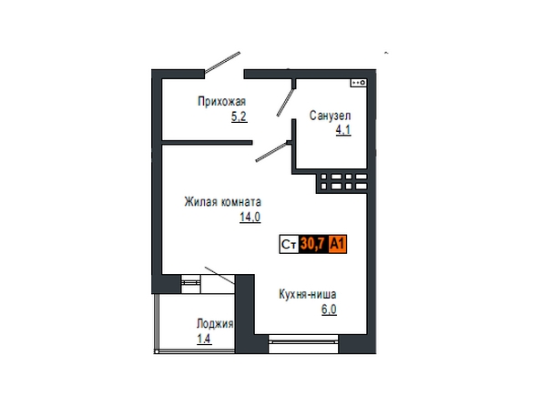 
  Продается студия, 30.8 м², ЖК Мичуринские аллеи, дом 2
. Фото 4.