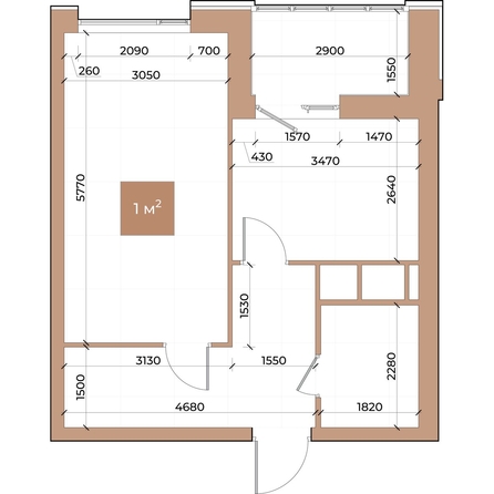 
  Продается 1-комн. квартира, 41.3 м², ЖК Небо над Енисеем, корпус 2
. Фото 3.