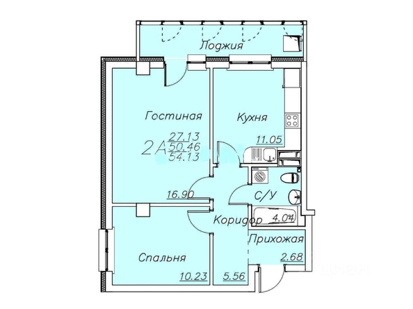 
  Продается 2-комнатный апартамент, 54.22 м², АК Housepark (Хауспарк)
. Фото 1.