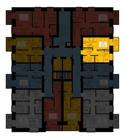
  Продается 2-комн. квартира, 33.78 м², ЖК Биография, дом 2, корп 1
. Фото 2.