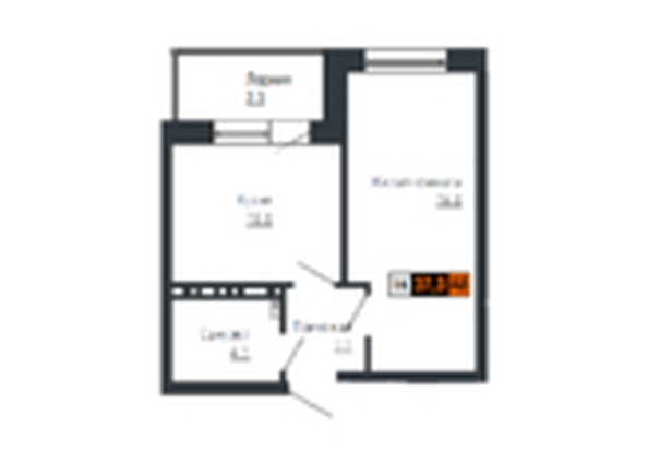 
  Продается 1-комн. квартира, 37.1 м², ЖК Мичуринские аллеи, дом 2
. Фото 1.