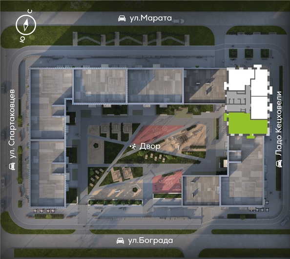 
  Продается 4-комн. квартира, 120.3 м², ЖК Сити-квартал Кецховели, дом 1
. Фото 1.