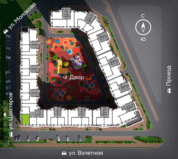 
  Продается 2-комн. квартира, 61.18 м², ЖК Сити-квартал на Взлетной, дом 1
. Фото 1.