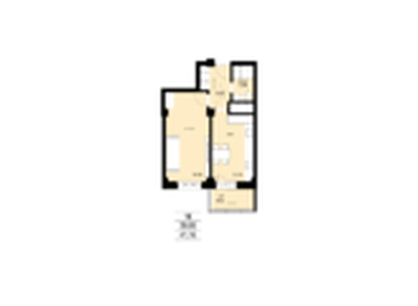 
  Продается 1-комн. квартира, 41.16 м², ЖК ЛЕТО, дом 2
. Фото 1.