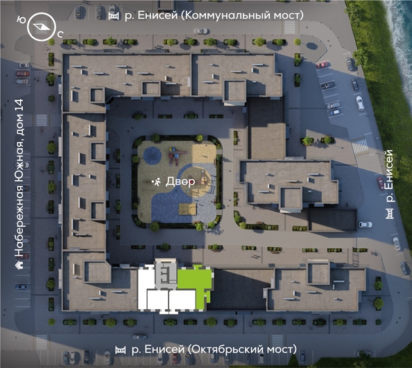 
  Продается 3-комн. квартира, 102.6 м², ЖК Южный берег, дом 23
. Фото 1.