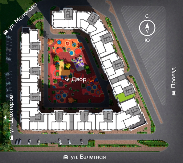 
  Продается 2-комн. квартира, 69.21 м², ЖК Сити-квартал на Взлетной, дом 1
. Фото 1.