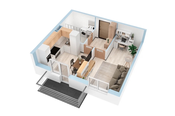 
  Продается 1-комн. квартира, 36.05 м², ЖК Аринский, дом 2 корпус 1
. Фото 1.