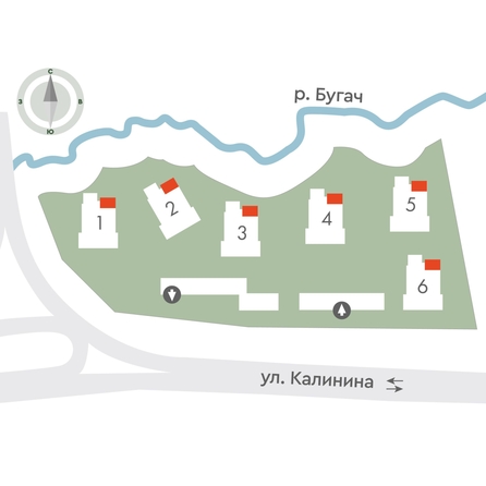 
  Продается 4-комн. квартира, 69.9 м², ЖК Калина Долина, дом 2
. Фото 2.