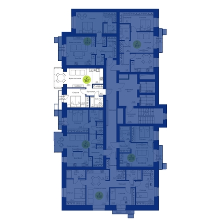 
  Продается 2-комн. квартира, 48.1 м², ЖК Вита-парк
. Фото 2.