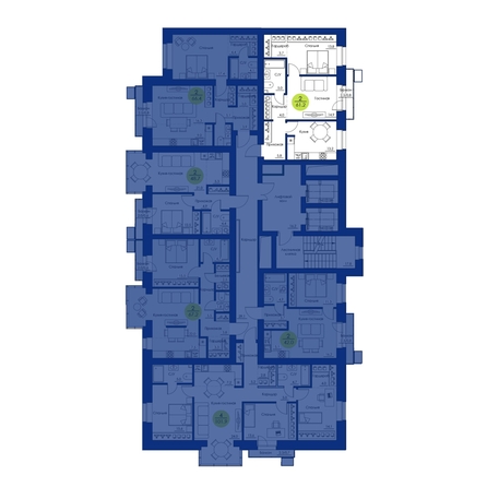 
  Продается 2-комн. квартира, 61.2 м², ЖК Вита-парк
. Фото 2.