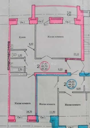 
  Продается 2-комн. квартира, 60.7 м², Юго-Восточный район мкр, д. 61а
. Фото 1.