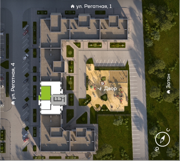 
  Продается 2-комн. квартира, 63.3 м², ЖК Южный берег, дом 24
. Фото 1.