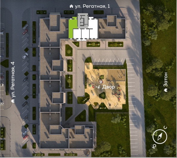 
  Продается 2-комн. квартира, 59.8 м², ЖК Южный берег, дом 24
. Фото 1.