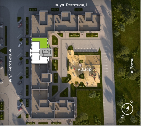 
  Продается 3-комн. квартира, 77.1 м², ЖК Южный берег, дом 24
. Фото 1.