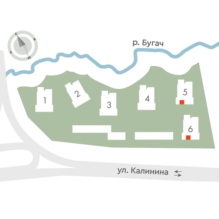 
  Продается 2-комн. квартира, 46.8 м², ЖК Калина Долина, дом 6
. Фото 2.