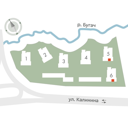 
  Продается 2-комн. квартира, 34.3 м², ЖК Калина Долина, дом 6
. Фото 2.