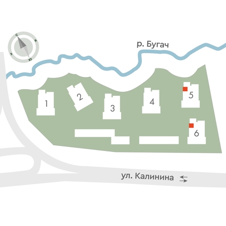 
  Продается 2-комн. квартира, 43.4 м², ЖК Калина Долина, дом 6
. Фото 2.