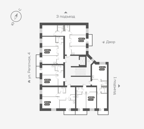 
  Продается 2-комн. квартира, 65.2 м², ЖК Южный берег, дом 24
. Фото 5.