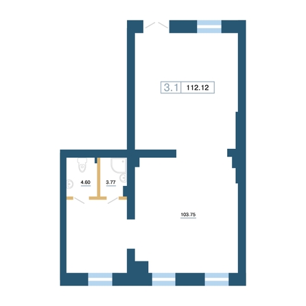 
  Продается торговая площадь 112 м², в ЖК Бизнес-квартал, 3 оч корп 1,2. Фото 11.