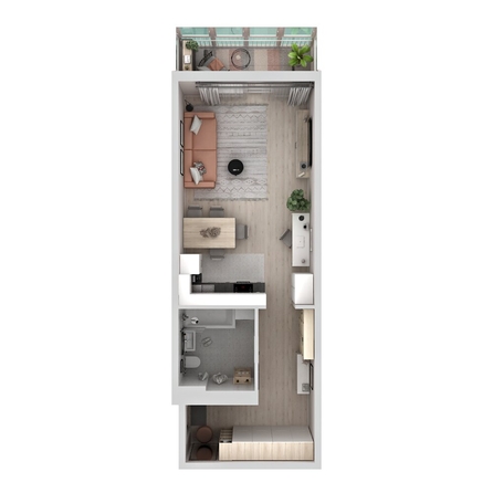 
  Продается студия 43.09 м², в ЖК Аллея Парк, 1 этап. Фото 2.