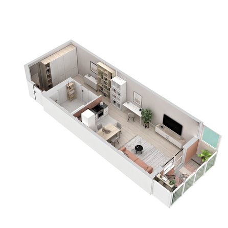 
  Продается студия 43.08 м², в ЖК Аллея Парк, 1 этап. Фото 5.