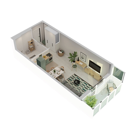 
  Продается студия 36.17 м², в ЖК Аллея Парк, 3 этап. Фото 3.
