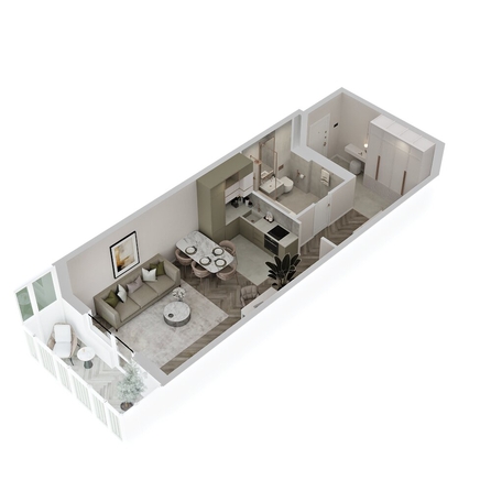 
  Продается студия 43.08 м², в ЖК Аллея Парк, 2 этап. Фото 5.
