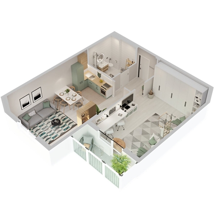 
  Продается 2-комн. квартира 61.75 м², в ЖК Аллея Парк, 3 этап. Фото 6.