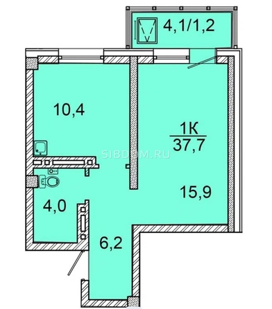 
  Продам 1-комн. квартиру 37.3 м², в ЖК Зеленая высотка на Калинина. Фото 16.