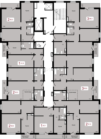 
  Продается 2-комн. квартира 58.5 м², в ЖК Мичурино, дом 2 стр 7. Фото 2.