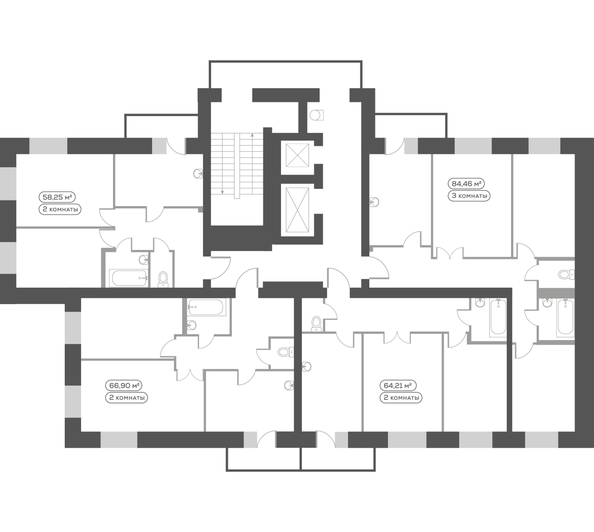
  Продается 2-комн. квартира 67.1 м², в ЖК Южный берег, дом 21. Фото 5.
