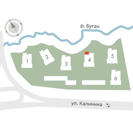 
  Продается 2-комн. квартира 56.7 м², в ЖК Калина Долина, дом 4. Фото 2.