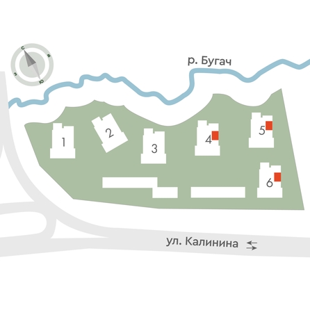 
  Продается 3-комн. квартира 59.7 м², в ЖК Калина Долина, дом 4. Фото 2.
