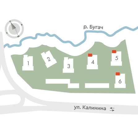 
  Продается 2-комн. квартира 56.2 м², в ЖК Калина Долина, дом 5. Фото 2.