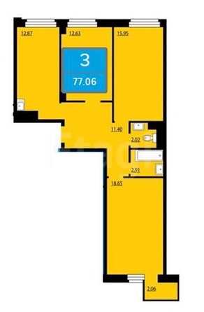 
  Продам 3-комн. квартиру 77 м², в ЖК Преображенский, дом 11. Фото 17.