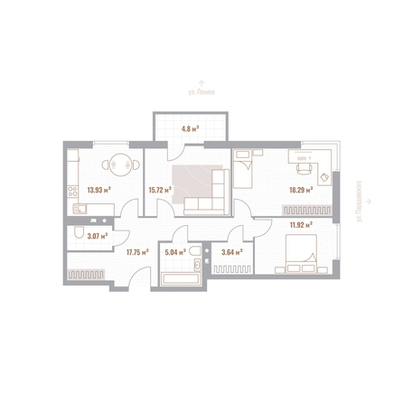 
  Продается 3-комн. квартира 90.76 м², в ЖК Николаевские кварталы. Фото 1.