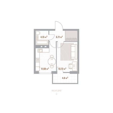 
  Продается 1-комн. квартира 37.68 м², в ЖК Николаевские кварталы. Фото 1.