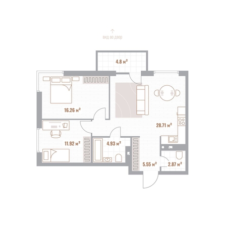 
  Продается 2-комн. квартира 71.64 м², в ЖК Николаевские кварталы. Фото 1.