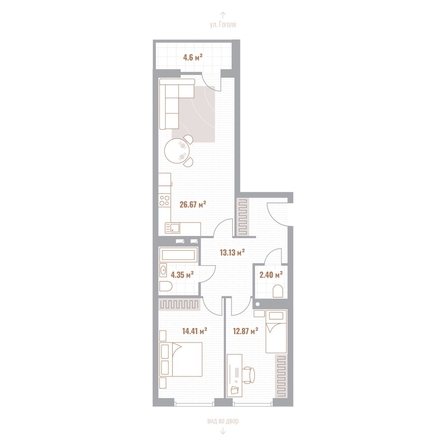 
  Продается 2-комн. квартира 76.13 м², в ЖК Николаевские кварталы. Фото 1.