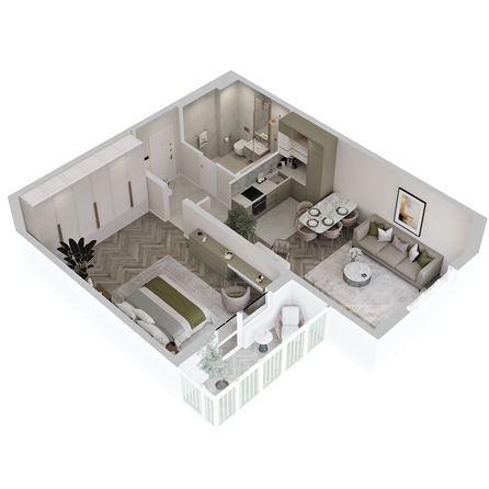 
  Продается 2-комн. квартира 61.82 м², в ЖК Аллея Парк, 2 этап. Фото 3.