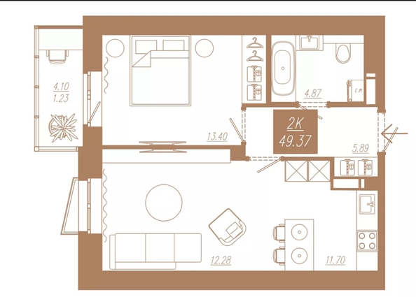 
  Продается 2-комн. квартира 49.37 м², в ЖК АЙВАЗОВСКИЙ-ЕНИСЕЙ, 2. Фото 3.
