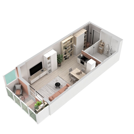 
  Продается студия 36.4 м², в ЖК Аллея Парк, 1 этап. Фото 3.