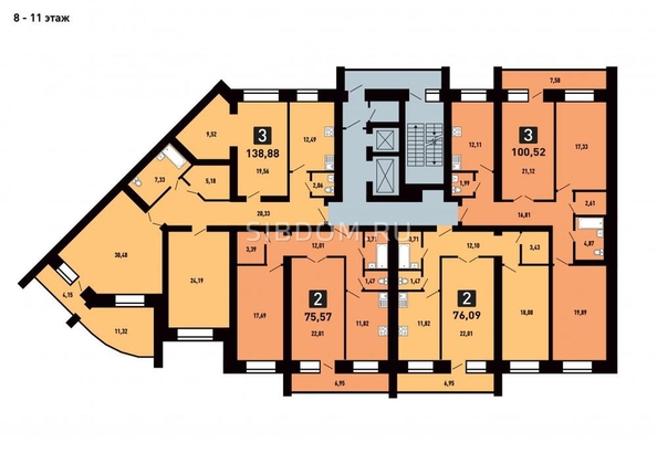
  Продается 3-комн. квартира 139.2 м², в ЖК Новелла. Фото 1.