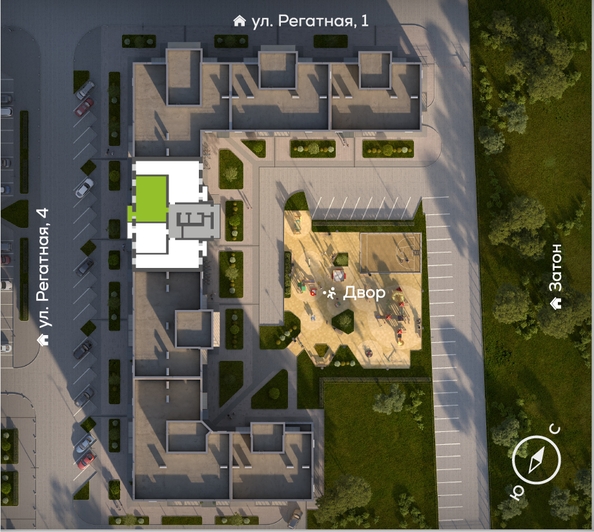 
  Продается 2-комн. квартира 63.7 м², в ЖК Южный берег, дом 24. Фото 1.
