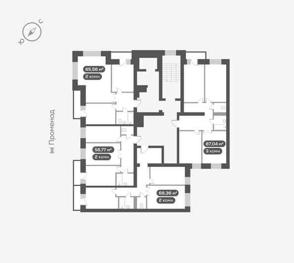 
  Продается 3-комн. квартира 87.04 м², в ЖК ОКТА, дом 2. Фото 5.