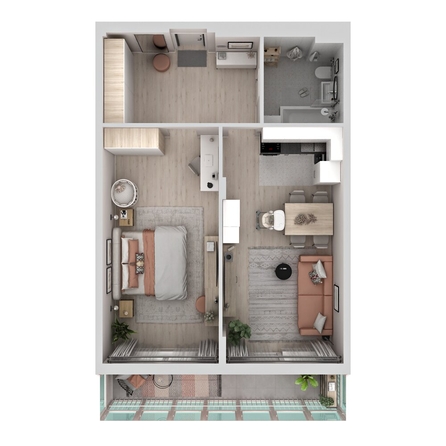 
  Продается 2-комн. квартира 61.17 м², в ЖК Аллея Парк, 1 этап. Фото 1.